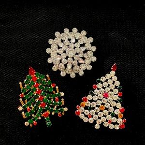 Set of Three Brooches
